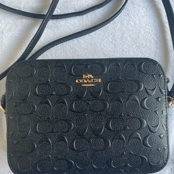 SOLD- Coach Black Leather Crossbody - Picture 2 of 11
